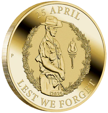 2025 ANZAC Day $1 Perth Mint Coin in Card