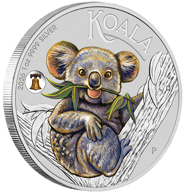 2026 ANA Coin Show Special Australian Koala with Liberty Bell Privy 1oz Silver Coloured Coin