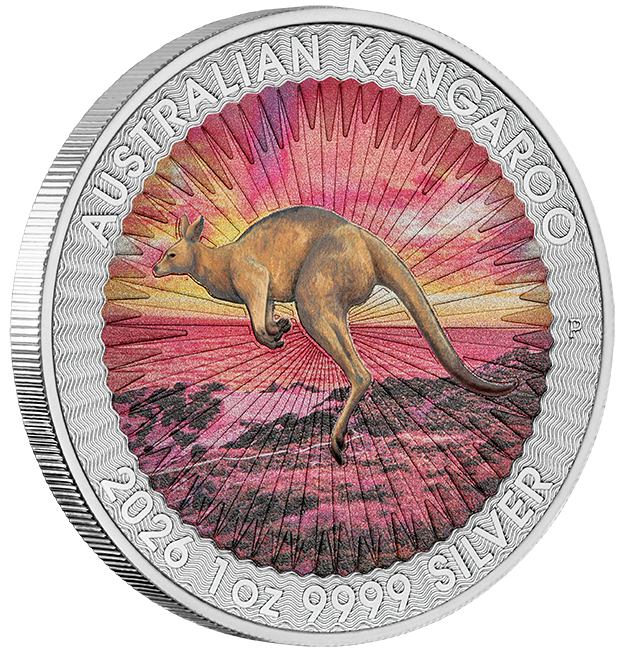 2026 Sundowner Red Kangaroo $1 1oz Silver Coloured Coin in Card