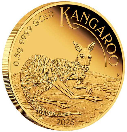 2025 $2 Mini Roo 0.5g Gold Proof Coin in Card
