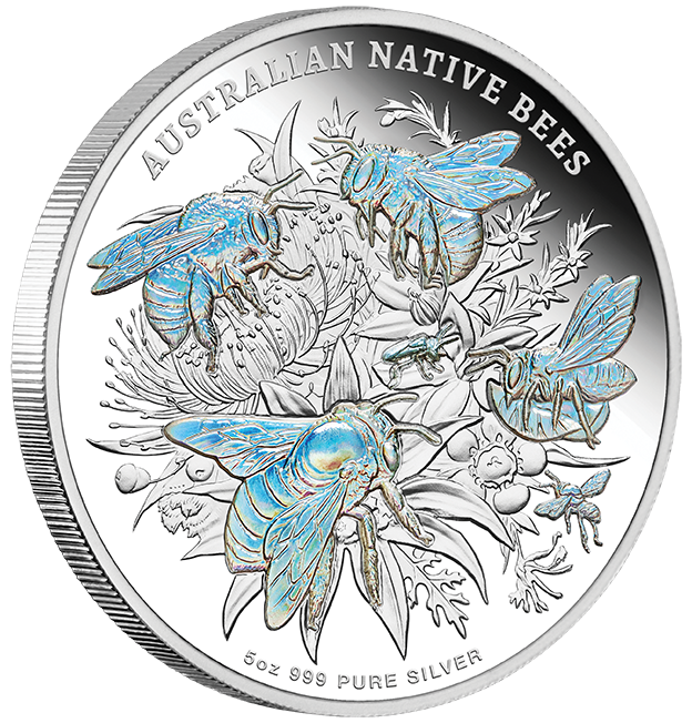 2026 Australian Native Bees - Special Release 5oz Proof Hologram Silver Coin