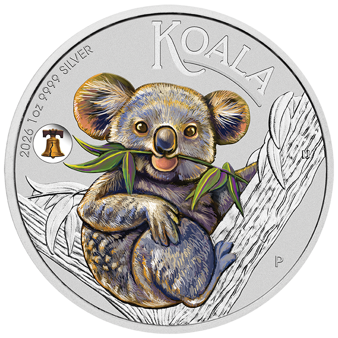 2026 ANA Coin Show Special Australian Koala with Liberty Bell Privy 1oz Silver Coloured Coin