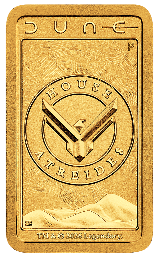 Dune™ – House Atreides 2026 1g Gold Minted Bar