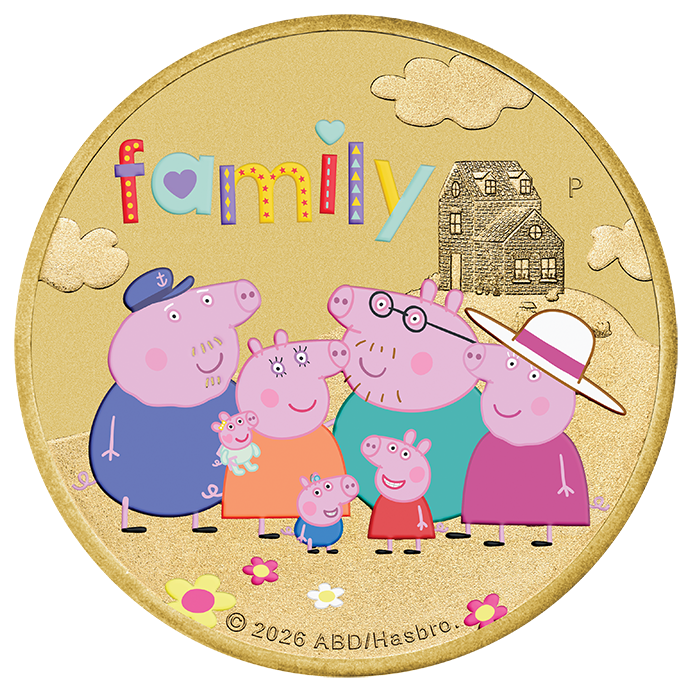 Peppa Pig 2026 $1 Colour Uncirculated 3-Coin Set