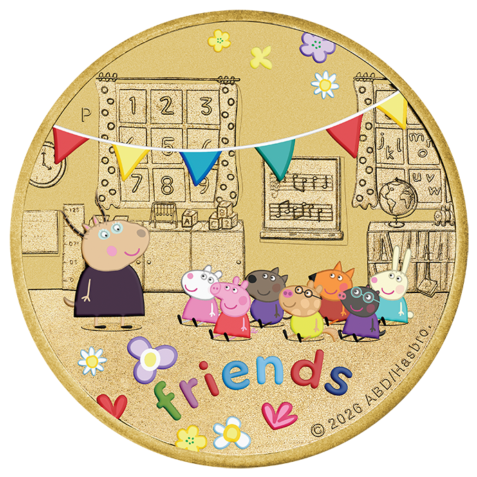 Peppa Pig 2026 $1 Colour Uncirculated 3-Coin Set
