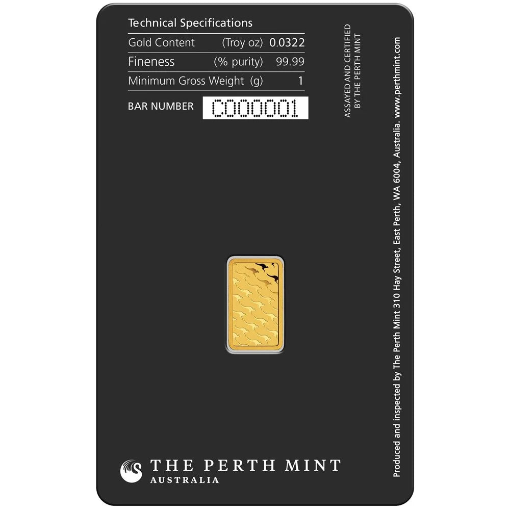 Perth Mint 1g Minted Gold Bar – 99.99% Pure Gold