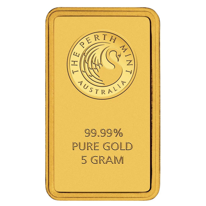 Perth Mint 5g Minted Gold Bar – 99.99% Pure Gold