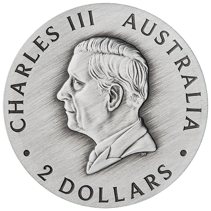 Australia Butterfly 2026 $2 Colour 2oz Silver Antique Coin