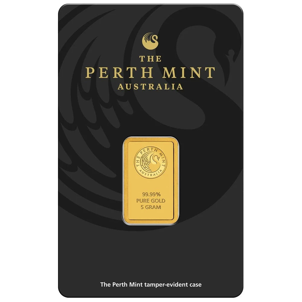 Perth Mint 5g Minted Gold Bar – 99.99% Pure Gold