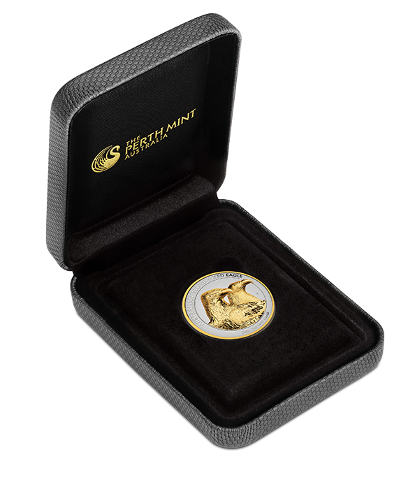 2026 Australian Wedge-Tailed Eagle $2 2oz Silver Enhanced Reverse Proof Ultra High Relief Gilded Coin
