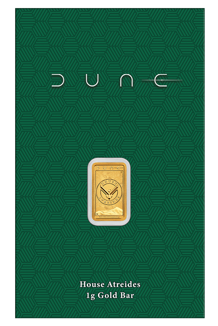 Dune™ – House Atreides 2026 1g Gold Minted Bar
