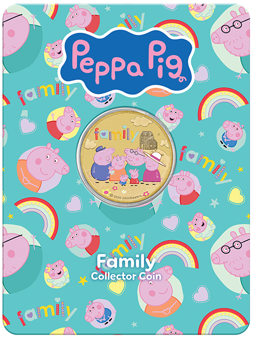 Peppa Pig 2026 $1 Colour Uncirculated 3-Coin Set