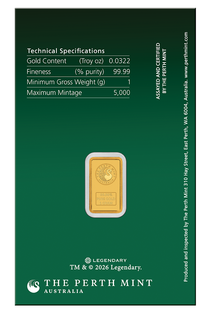 Dune™ – House Atreides 2026 1g Gold Minted Bar