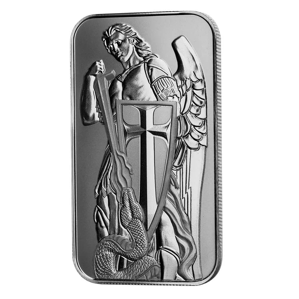 Scottsdale Mint Archangel Michael 1oz Silver Bar – .999 Fine Silver
