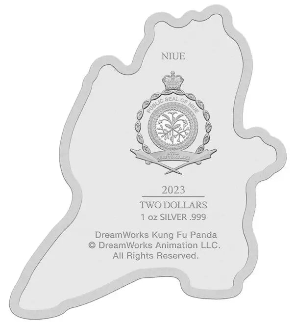 2023 Kung Fu Panda 1oz Silver Po Shaped Coin