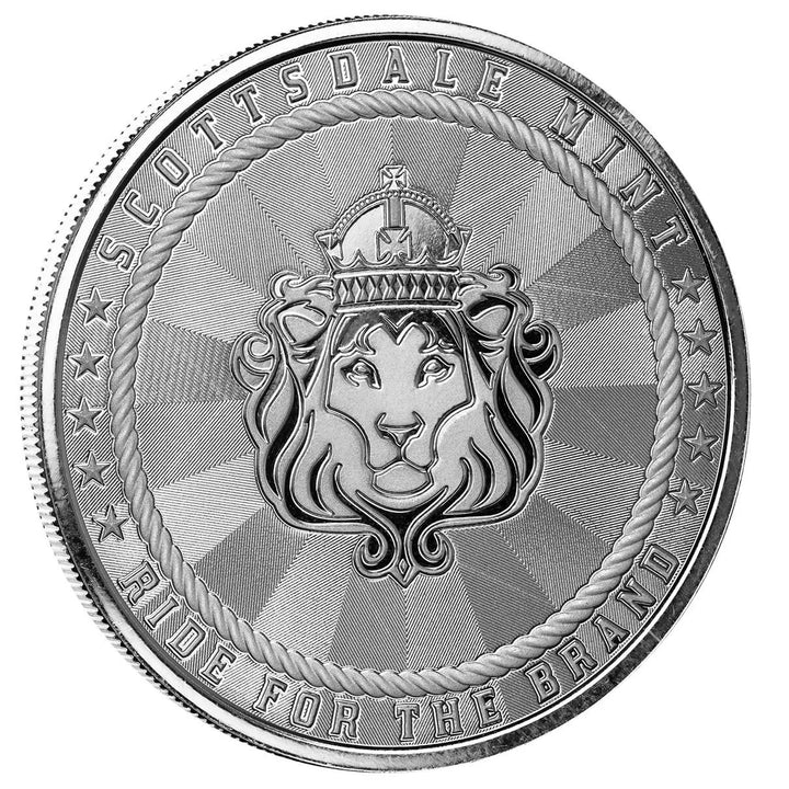 2023 Cowboy with Buffalo Privy 1oz Silver Round – Scottsdale Mint .999 Fine Silver