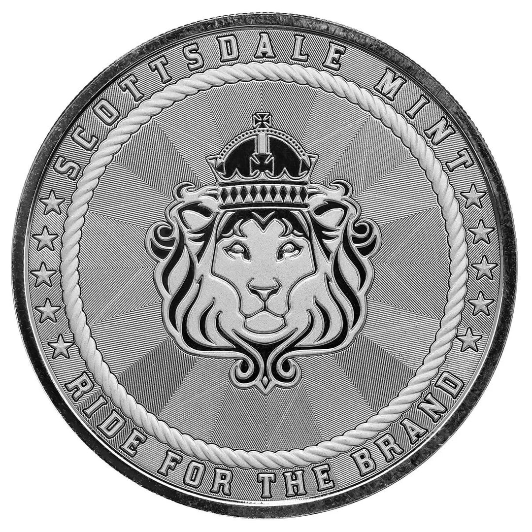2023 Cowboy with Buffalo Privy 1oz Silver Round – Scottsdale Mint .999 Fine Silver