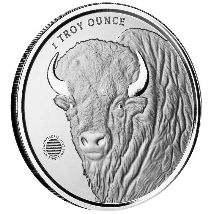 Scottsdale Mint Buffalo Girl 1oz Silver Bullion Round – .9999 Fine Silver