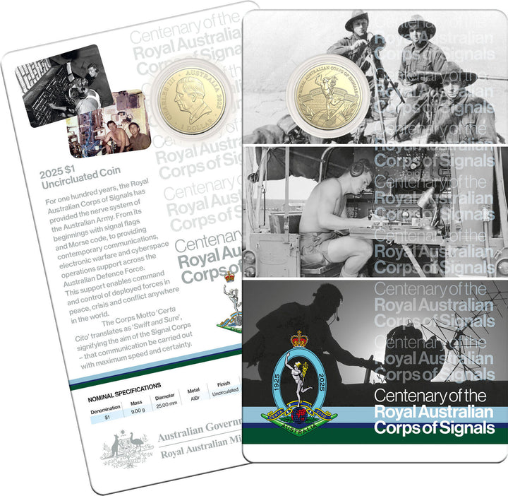 2025 Centenary of the Royal Australian Corps of Signals $1 Uncirculated Coin