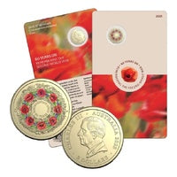 80 Years On: Remembering The Second World War 2025 $2 ‘C’ Mintmark Coloured Uncirculated Coin