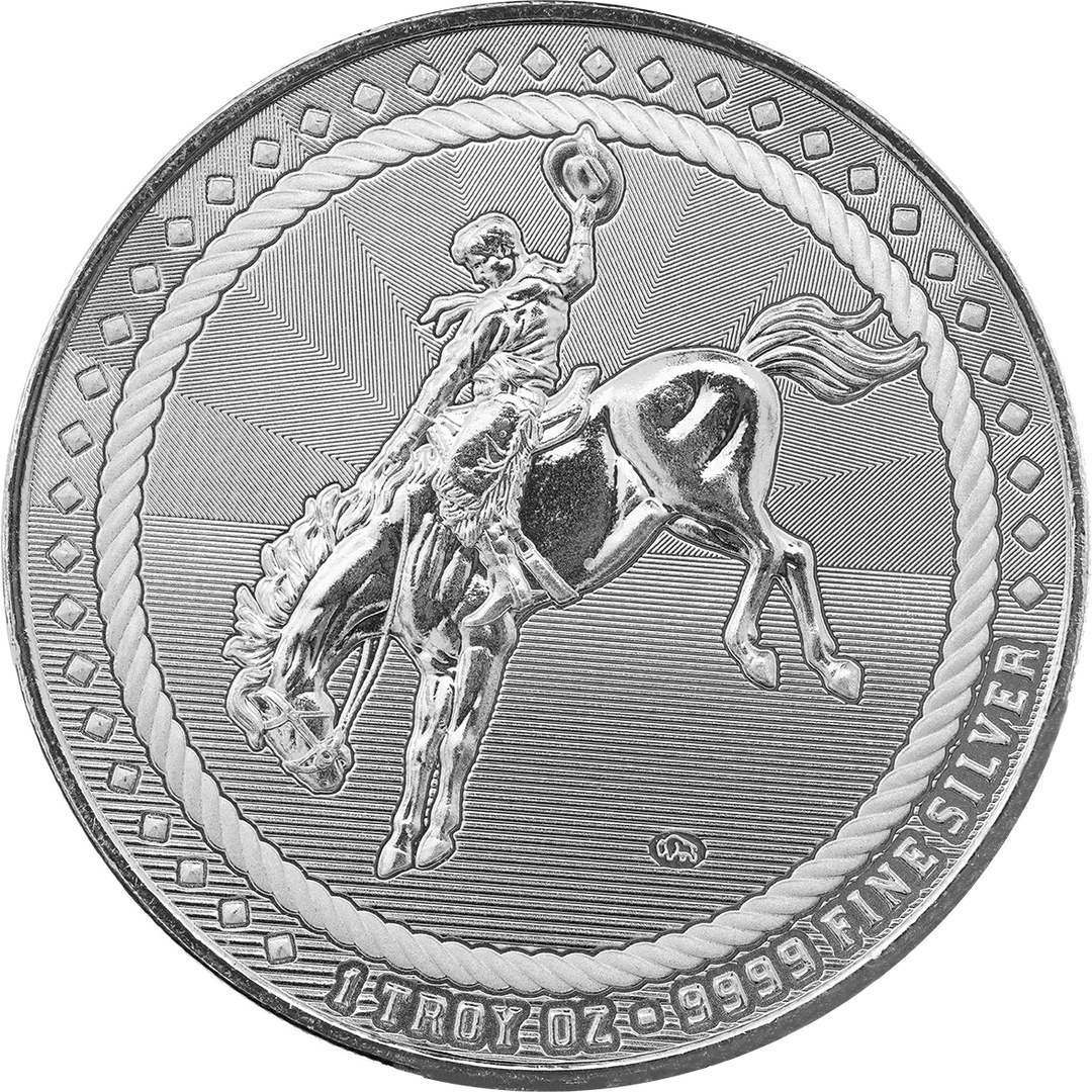 2023 Cowboy with Buffalo Privy 1oz Silver Round – Scottsdale Mint .999 Fine Silver