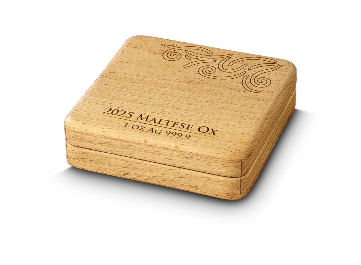 2025 MALTA MALTESE OX 5 EURO 1 OZ SILVER BU