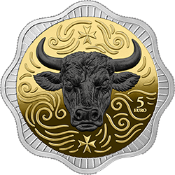 2025 MALTA MALTESE OX 5 EURO 1 OZ SILVER BU