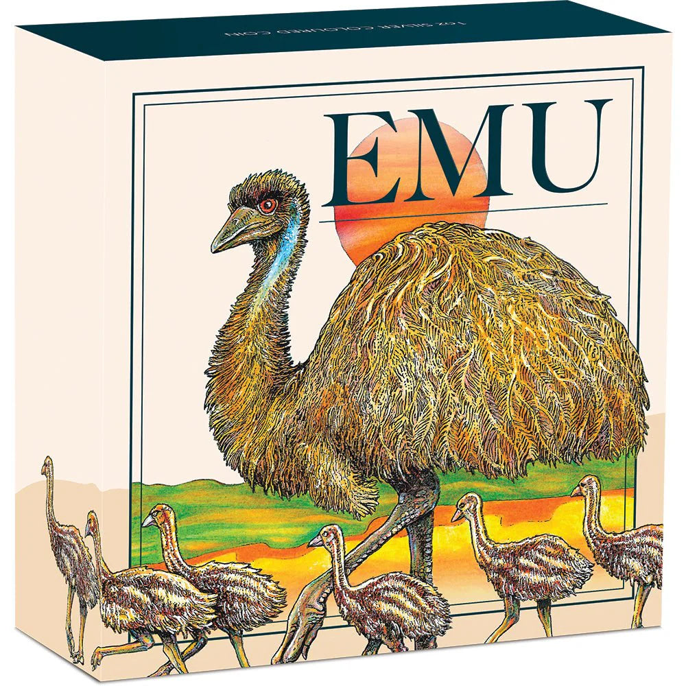 2026 Australian Emu 1oz Silver Perth Mint Coloured Coin