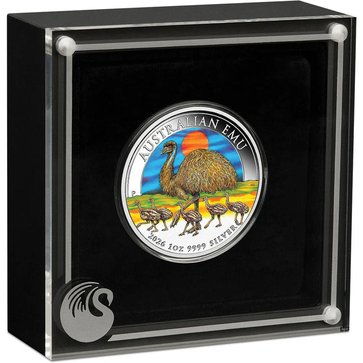 2026 Australian Emu 1oz Silver Perth Mint Coloured Coin