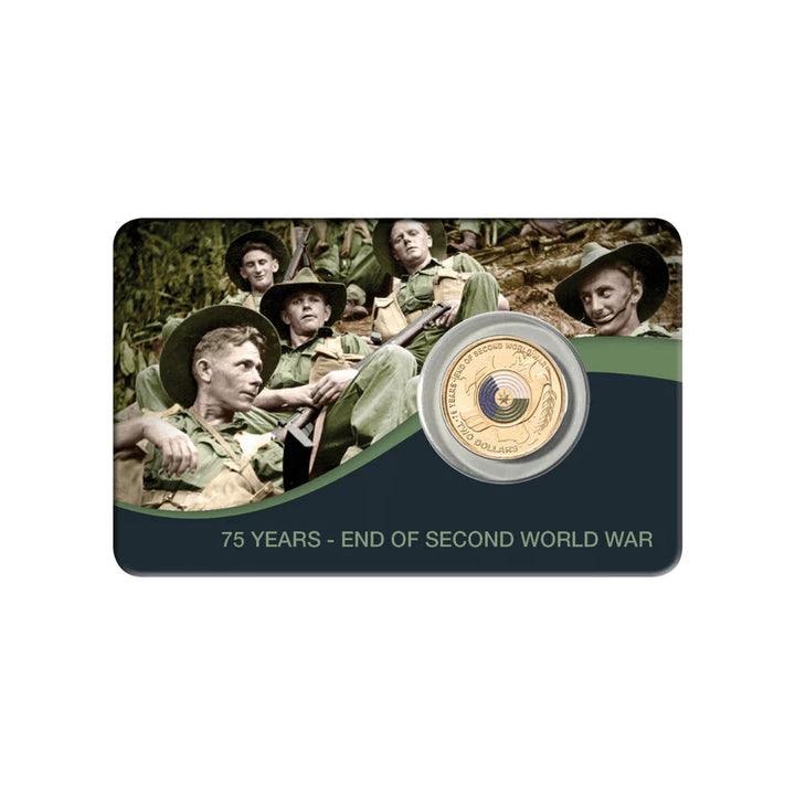 2020 $2 75th Anniversary of the End of WWII Coloured Aluminium Bronze Coin Pack