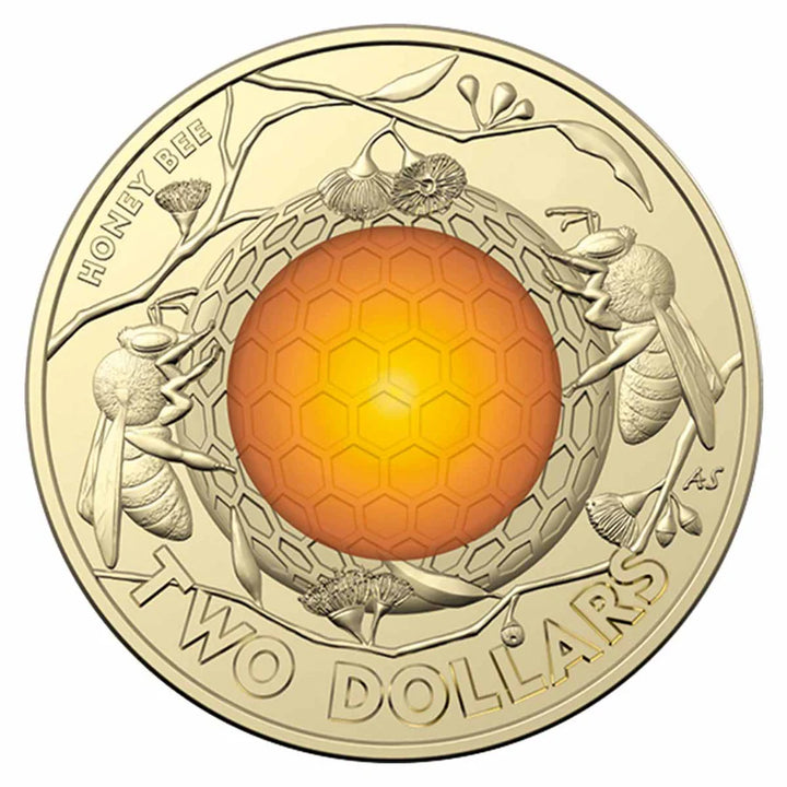 2022 $2 Honey Bee Coloured Aluminium Bronze Coin Pack
