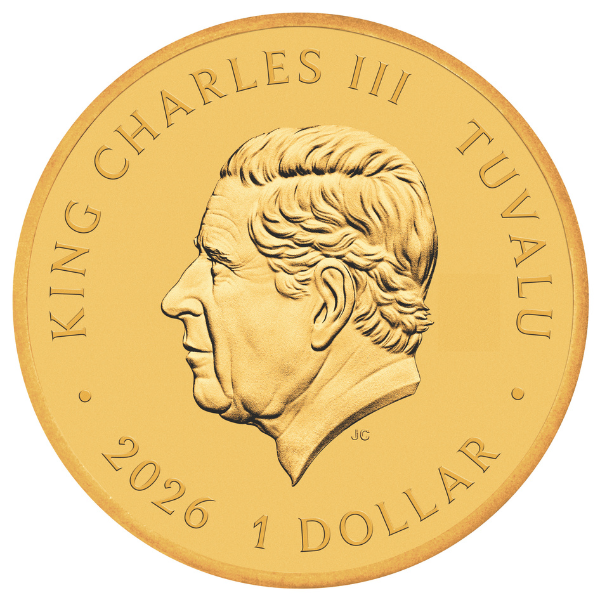 Stranger Things - Hawkins 2026 $1 Colour Gold-plated Uncirculated Coin