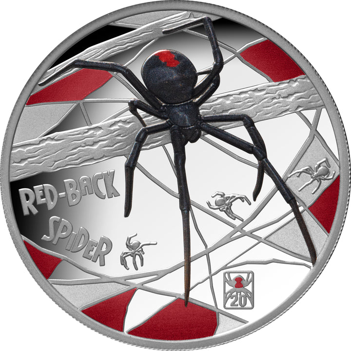 2026 Deadly &amp; Dangerous Red-back Spider 20th Anniversary Privymark 1oz Silver Proof Coin