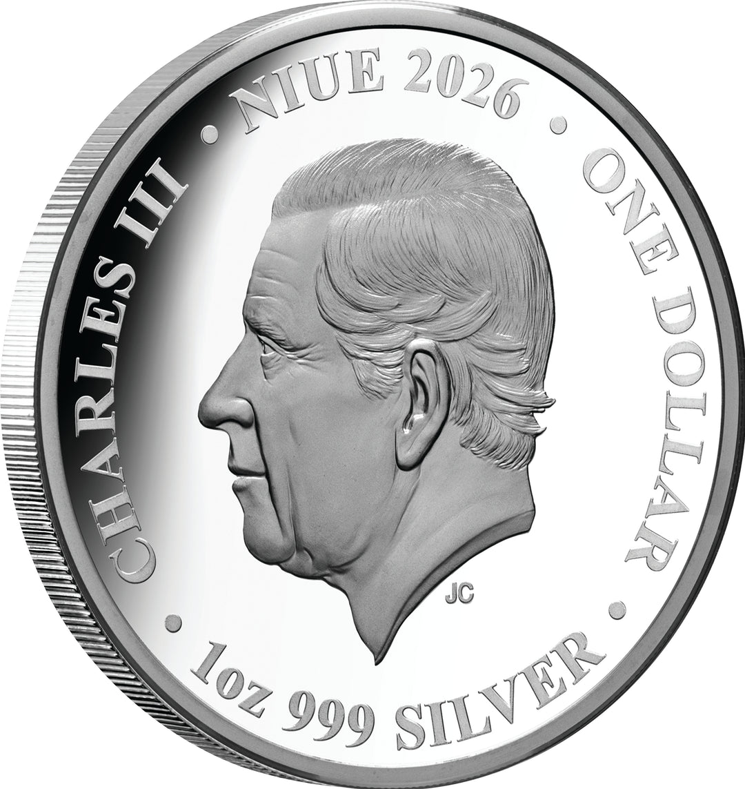 2026 Birds of Beauty Purple Finch &amp; Magnolias $1 1oz Silver Proof Coin