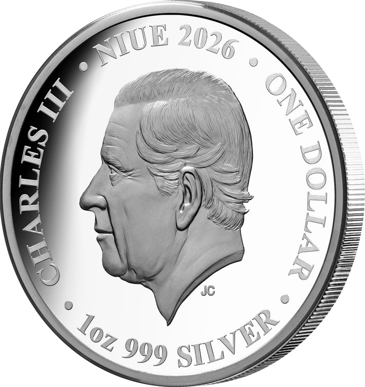 2026 Birds of Beauty Purple Finch &amp; Magnolias $1 1oz Silver Proof Coin