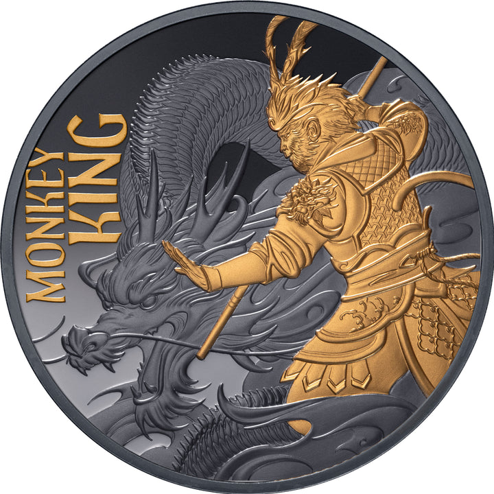 2026 Monkey King $1 1oz Silver Black Proof Coin