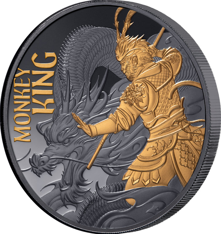 2026 Monkey King $1 1oz Silver Black Proof Coin