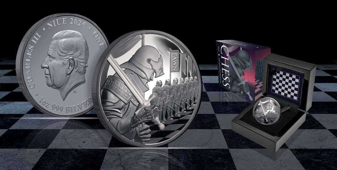 2026 Chess Series – Pawn 1oz Silver Black Proof Coin