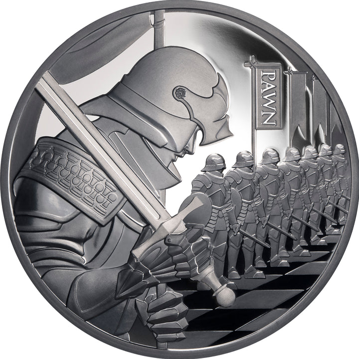 2026 Chess Series – Pawn 1oz Silver Black Proof Coin