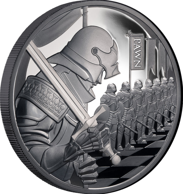 2026 Chess Series – Pawn 1oz Silver Black Proof Coin