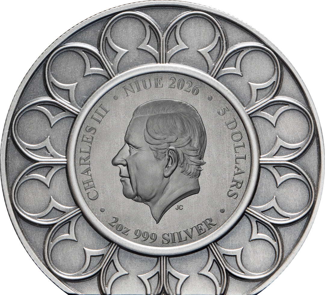 2026 Imperial Crown $5 2oz Silver Antiqued Stand-Up Coin