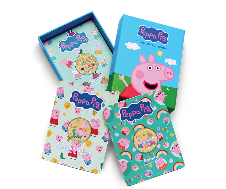 Peppa Pig 2026 $1 Colour Uncirculated 3-Coin Set