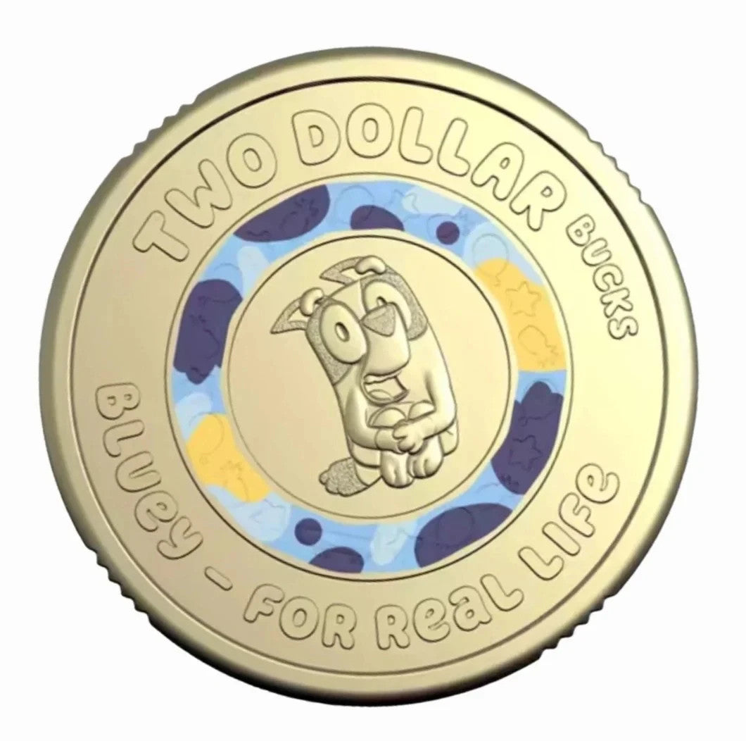 2026 BLUEY $2 COLOURED UNCIRCULATED COIN – DOLLARBUCKS