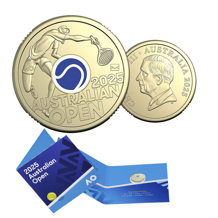 2025 Mens Australian Open $2 Privy Mark Coin in Folder – Opened