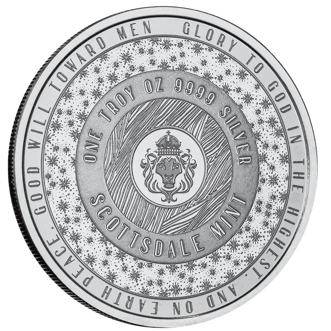 Scottsdale Mint Snowflake 1oz Silver Christmas Round – .9999 Fine Silver