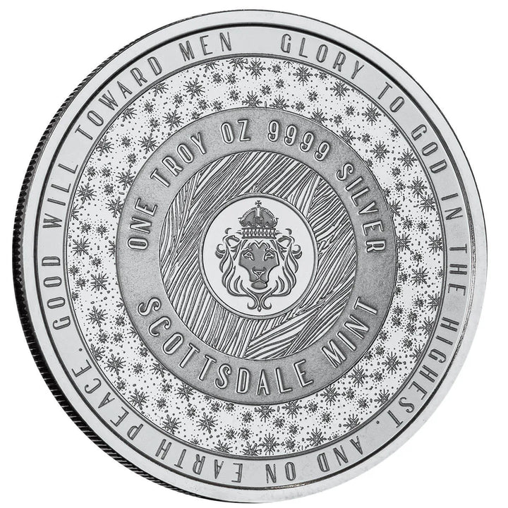 Scottsdale Mint Snowflake 1oz Silver Christmas Round – .9999 Fine Silver