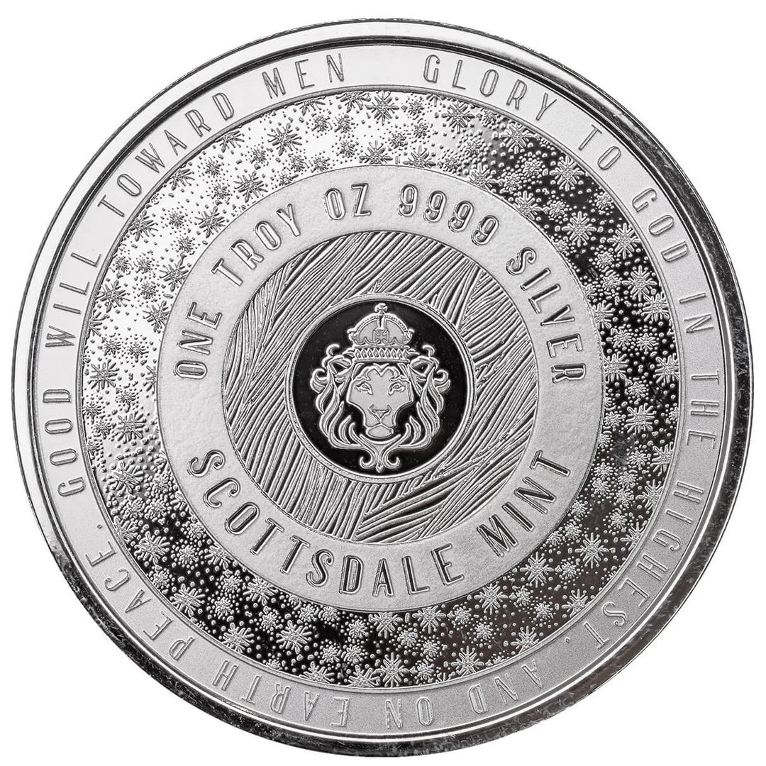 Scottsdale Mint Snowflake 1oz Silver Christmas Round – .9999 Fine Silver