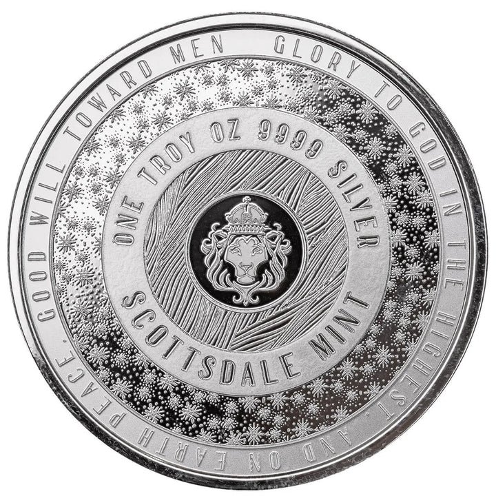 Scottsdale Mint Snowflake 1oz Silver Christmas Round – .9999 Fine Silver
