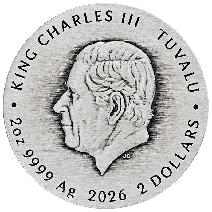 Dune: Scourge of the Desert Sea 2026 2oz Silver Antiqued Coloured Coin