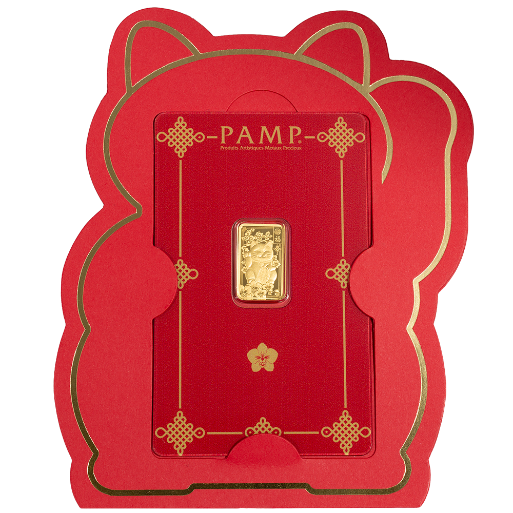 2.5g Gold Bar – PAMP Suisse Lucky Cat | .9999 Fine Gold